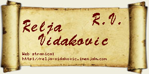 Relja Vidaković vizit kartica